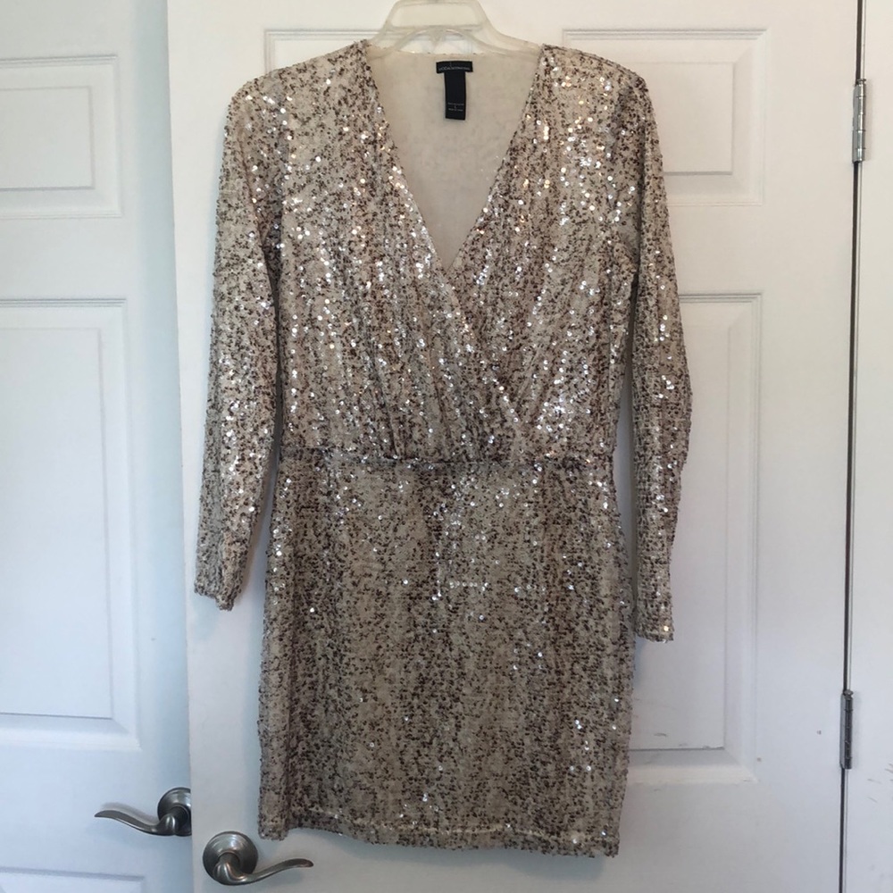 gold sequin mini